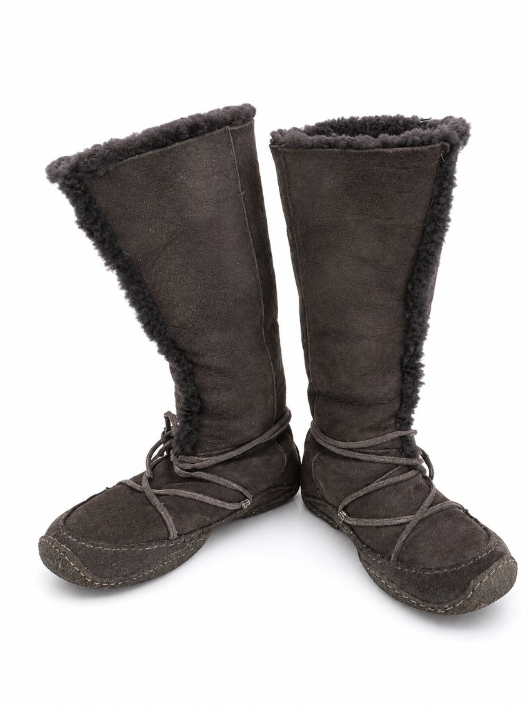 Sorel Kaska Shearling Tall Winter Boots Womens 9 Brown Suede Cozy Boho